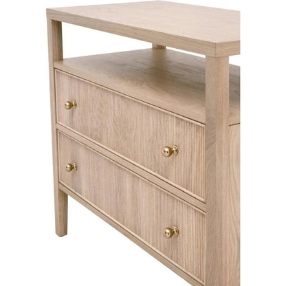 Highland Open Shelf 2 - Drawer Nightstand - LOOMLAN - Essentials For Living - Nightstands
