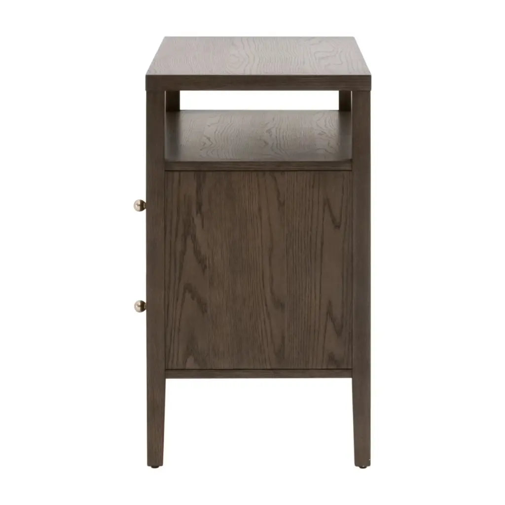 Highland Open Shelf 2-Drawer Nightstand-Nightstands-Essentials For Living-LOOMLAN