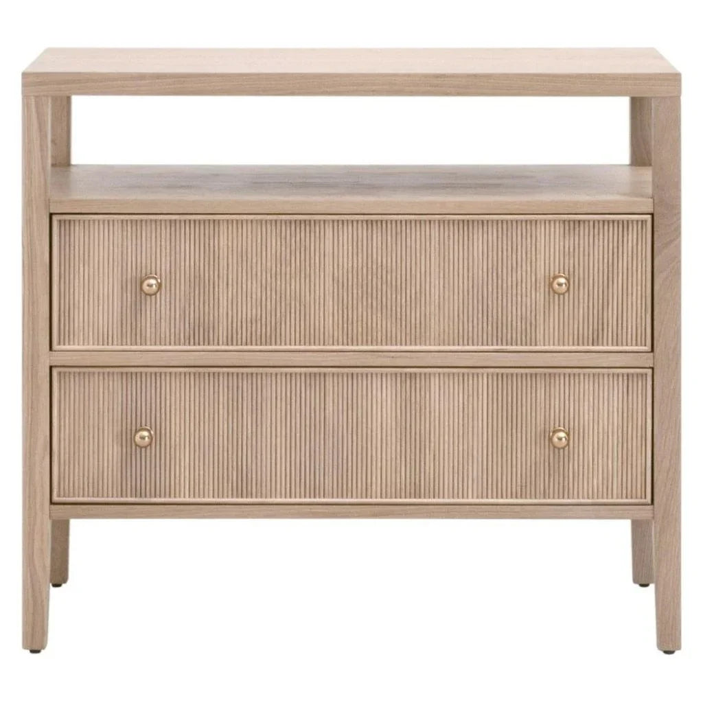 Highland Open Shelf 2 - Drawer Nightstand - LOOMLAN - Essentials For Living - Nightstands