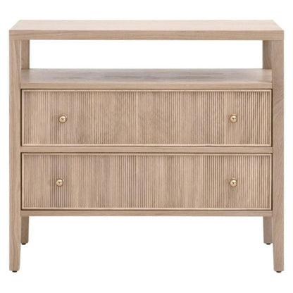 Highland Open Shelf 2 - Drawer Nightstand - LOOMLAN - Essentials For Living - Nightstands