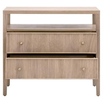 Highland Open Shelf 2 - Drawer Nightstand - LOOMLAN - Essentials For Living - Nightstands