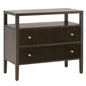Highland Open Shelf 2-Drawer Nightstand-Nightstands-Essentials For Living-Chocolate Brown-LOOMLAN