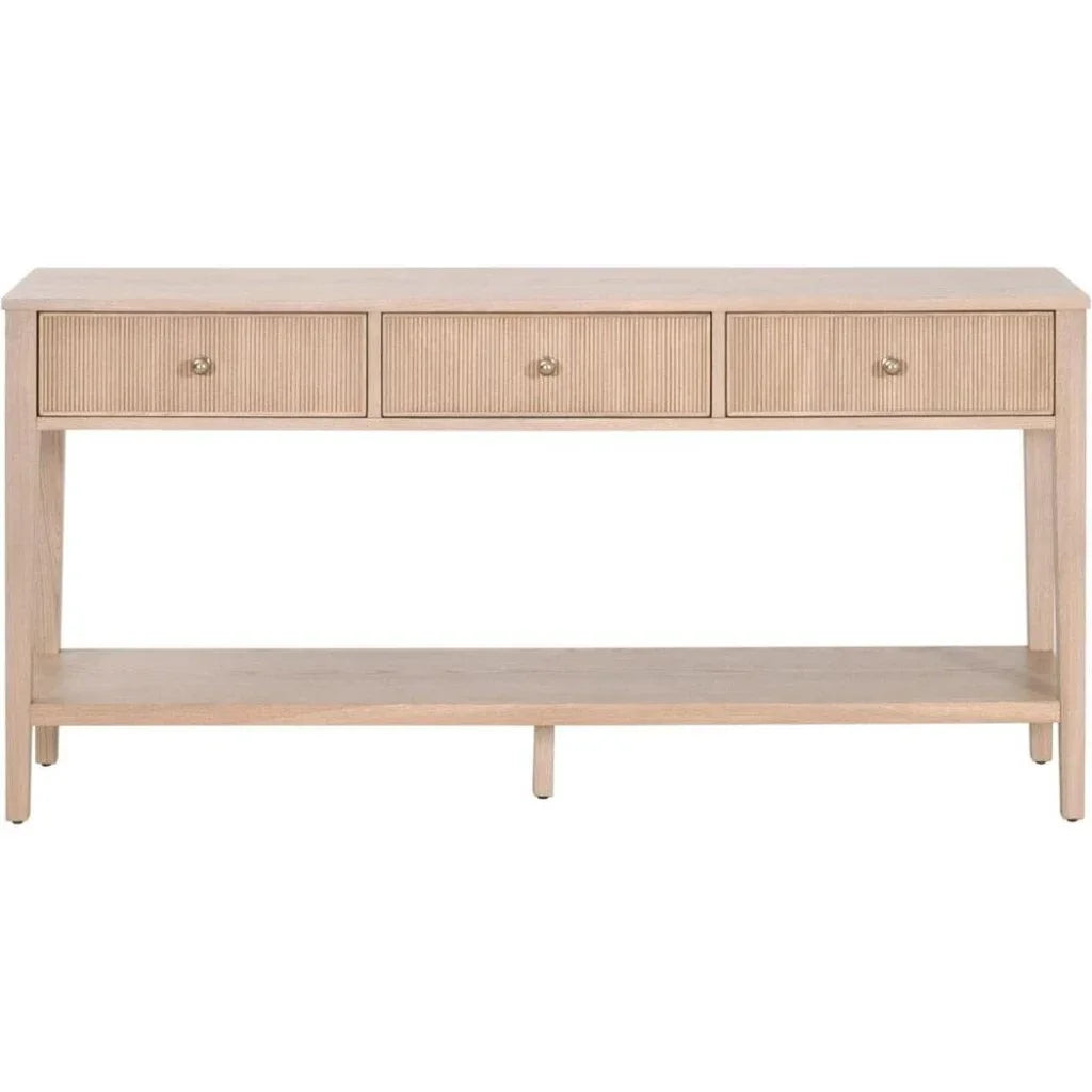 Highland Wooden 3 - Drawer Sofa Table - LOOMLAN - Essentials For Living - Console Tables
