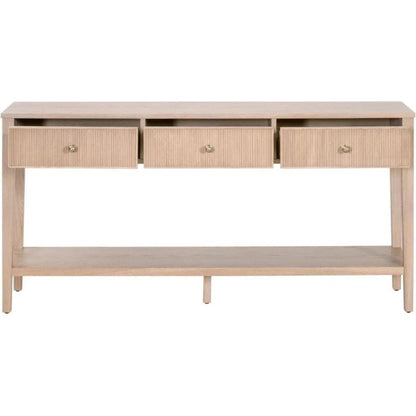 Highland Wooden 3 - Drawer Sofa Table - LOOMLAN - Essentials For Living - Console Tables