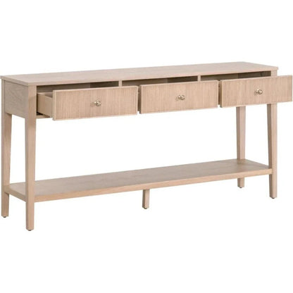 Highland Wooden 3 - Drawer Sofa Table - LOOMLAN - Essentials For Living - Console Tables