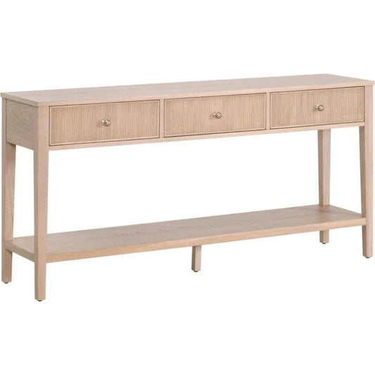 Highland Wooden 3 - Drawer Sofa Table - LOOMLAN - Essentials For Living - Console Tables