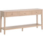 Highland Wooden 3 - Drawer Sofa Table - LOOMLAN - Essentials For Living - Console Tables
