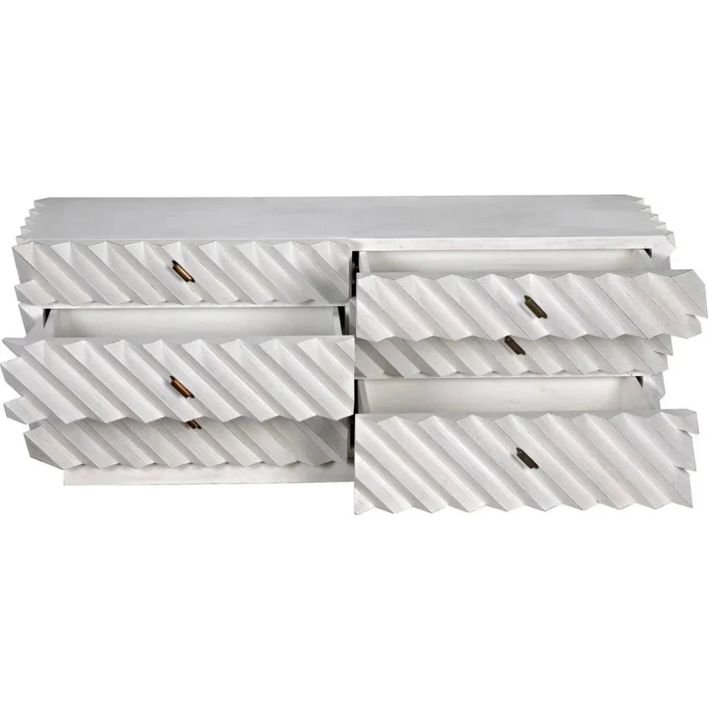 Hikaru Six Drawers Wood Dresser