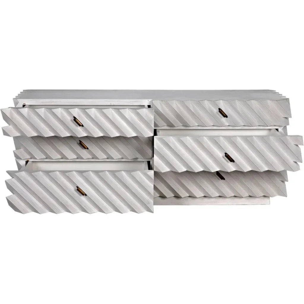 Hikaru Six Drawers Wood Dresser