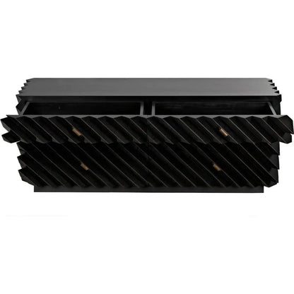 Hikaru Six Drawers Wood Dresser