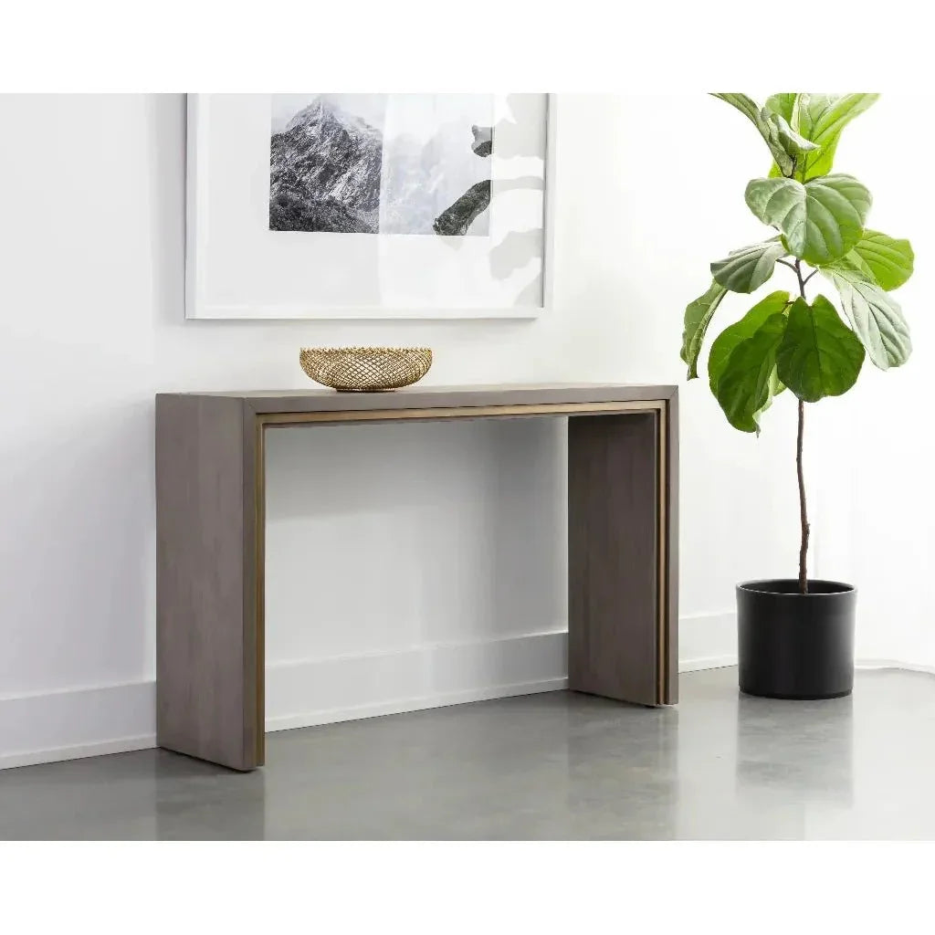 Hilbert Wooden Rectangular Console Table - LOOMLAN - SUNPAN - Console Tables