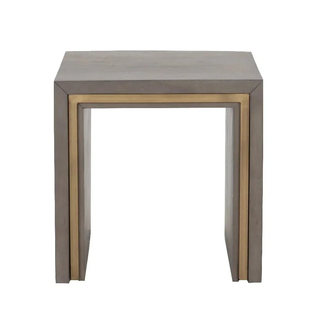 Hilbert Wooden Rectangular Side Table - LOOMLAN - SUNPAN - Side Tables