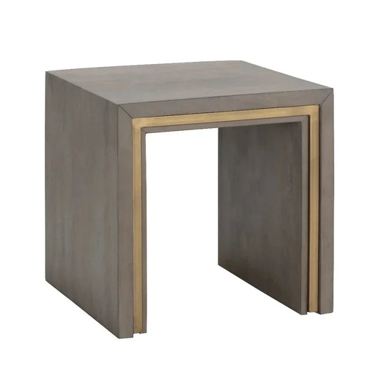 Hilbert Wooden Rectangular Side Table - LOOMLAN - SUNPAN - Side Tables