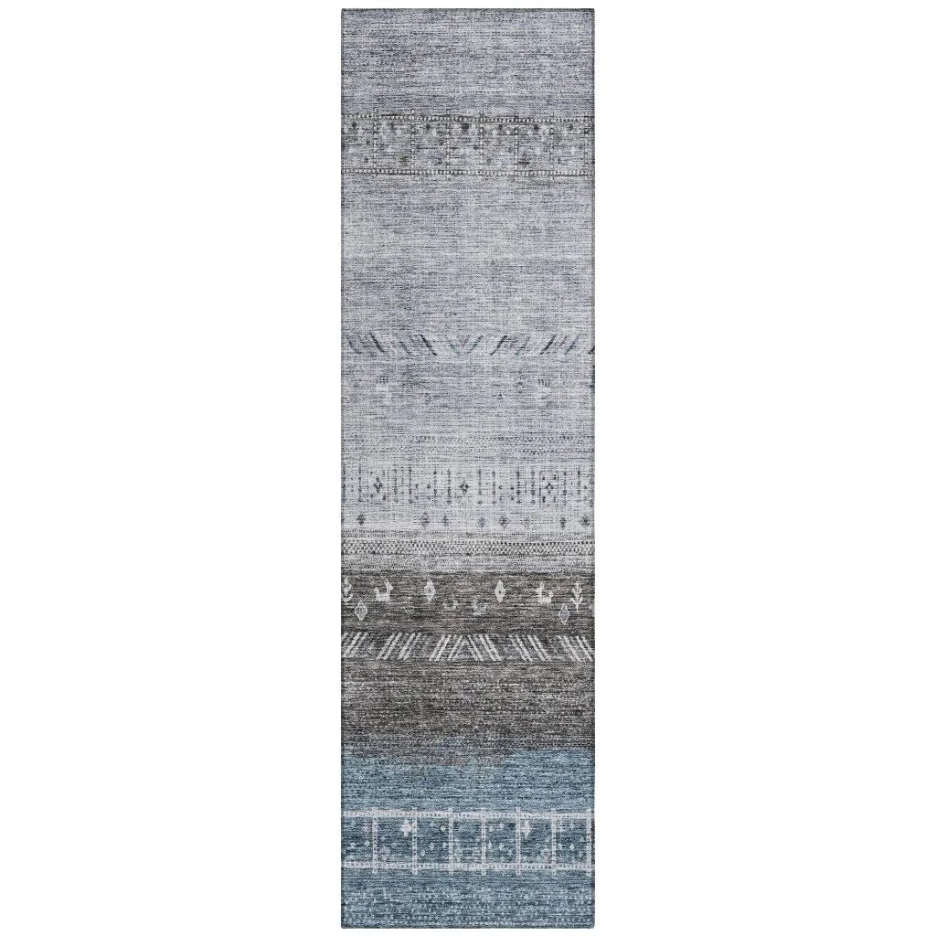 Hilda Blue Washable Indoor - Outdoor Rug - LOOMLAN - LOOMLAN Rugs - Outdoor Rugs