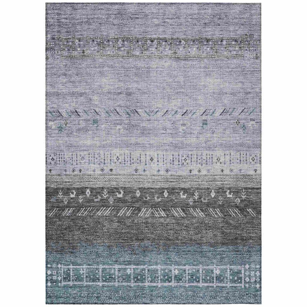 Hilda Blue Washable Indoor - Outdoor Rug - LOOMLAN - LOOMLAN Rugs - Outdoor Rugs