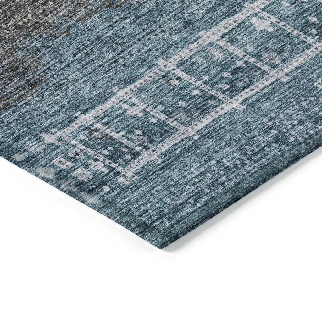 Hilda Blue Washable Indoor - Outdoor Rug - LOOMLAN - LOOMLAN Rugs - Outdoor Rugs