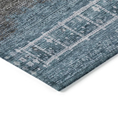 Hilda Blue Washable Indoor - Outdoor Rug - LOOMLAN - LOOMLAN Rugs - Outdoor Rugs