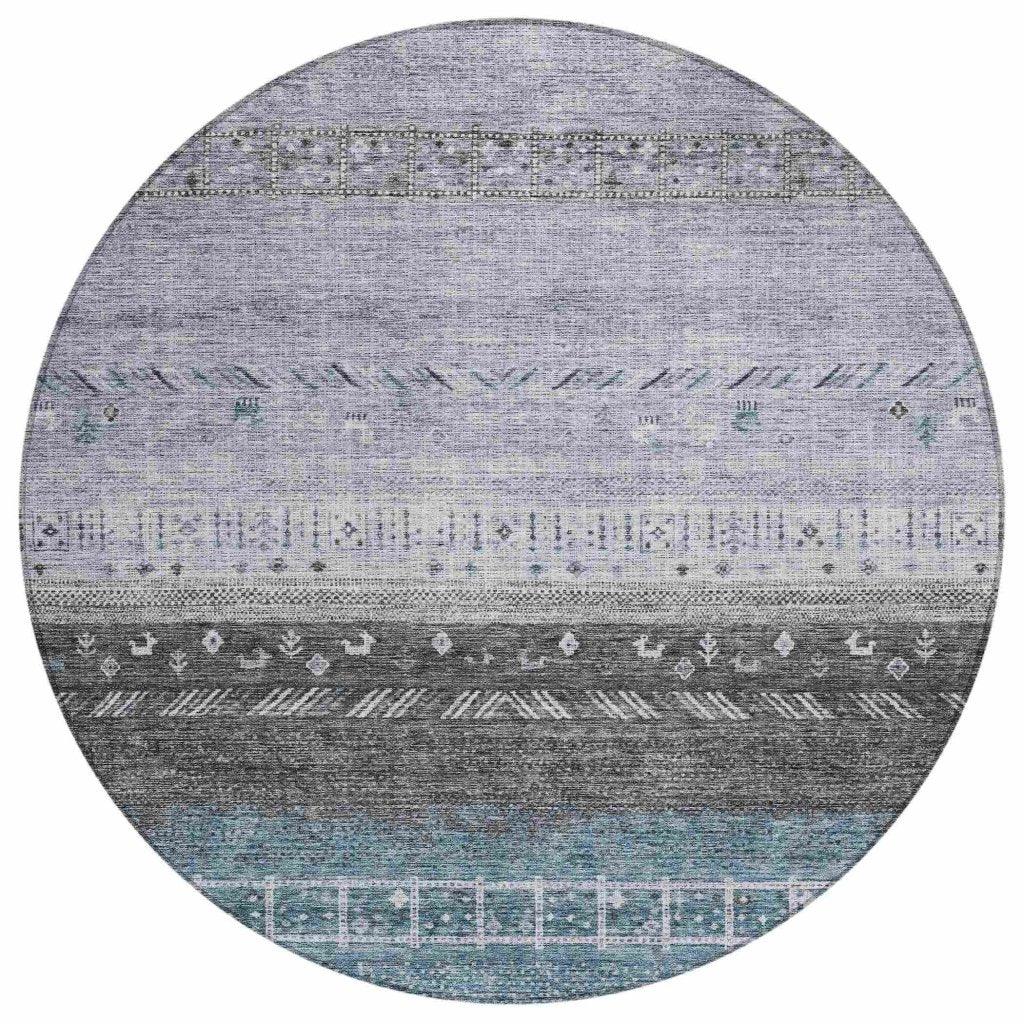 Hilda Blue Washable Indoor - Outdoor Rug - LOOMLAN - LOOMLAN Rugs - Outdoor Rugs