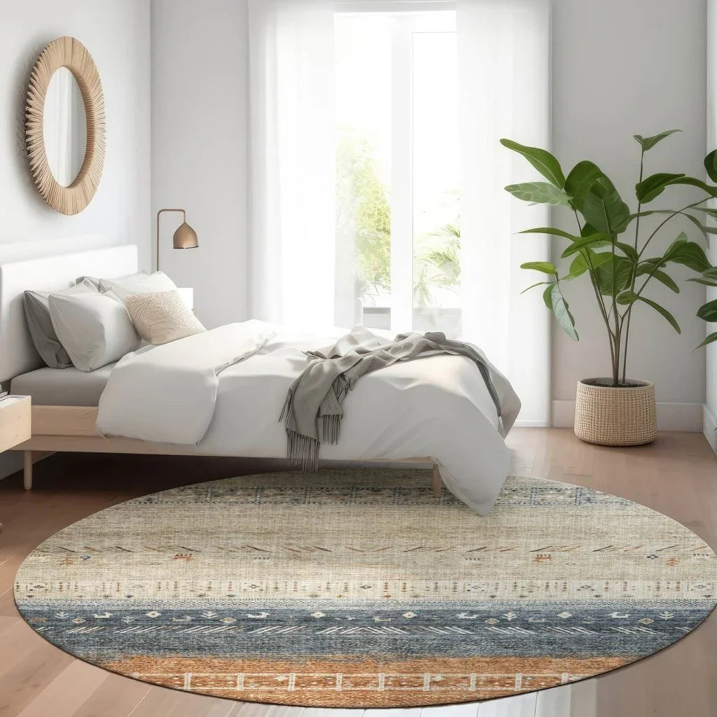 Hilda Brown Washable Indoor - Outdoor Rug - LOOMLAN - LOOMLAN Rugs - Outdoor Rugs