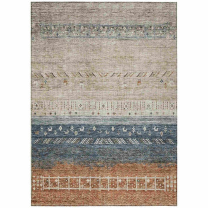 Hilda Brown Washable Indoor - Outdoor Rug - LOOMLAN - LOOMLAN Rugs - Outdoor Rugs