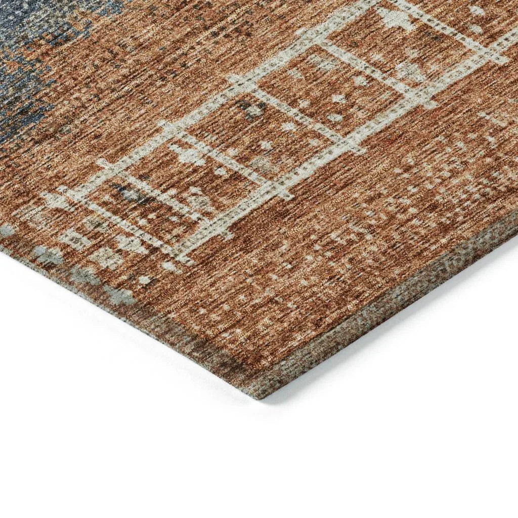 Hilda Brown Washable Indoor - Outdoor Rug - LOOMLAN - LOOMLAN Rugs - Outdoor Rugs