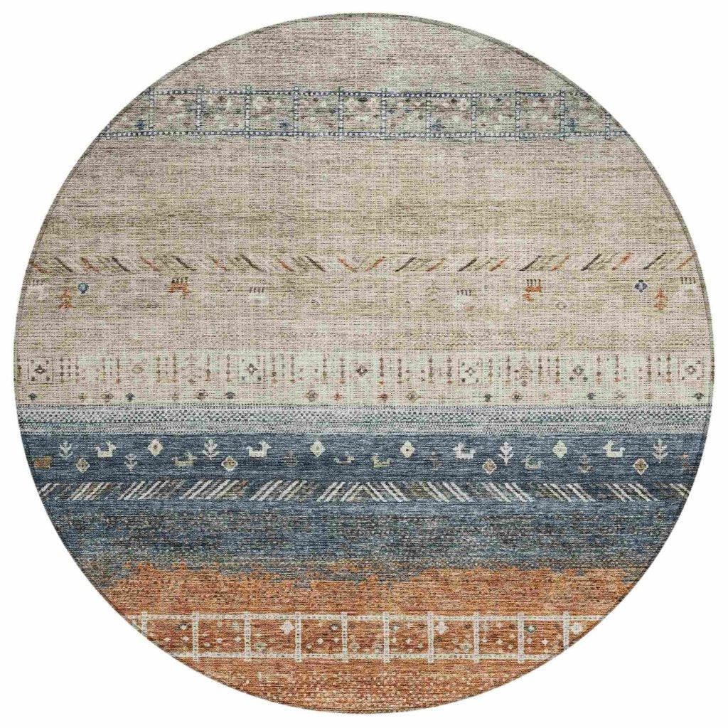 Hilda Brown Washable Indoor - Outdoor Rug - LOOMLAN - LOOMLAN Rugs - Outdoor Rugs