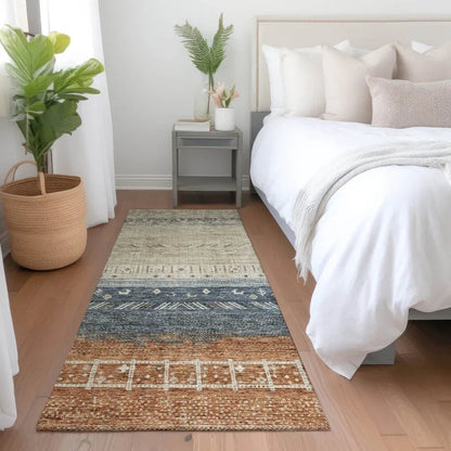 Hilda Brown Washable Indoor - Outdoor Rug - LOOMLAN - LOOMLAN Rugs - Outdoor Rugs