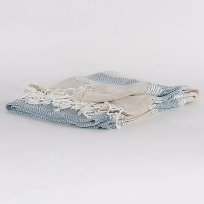 Hilda Soft Cotton Throw Blanket With Fringe - LOOMLAN - LOOMLAN - Throw Blankets