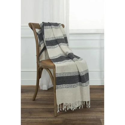 Hilda Soft Cotton Throw Blanket With Fringe - LOOMLAN - LOOMLAN - Throw Blankets