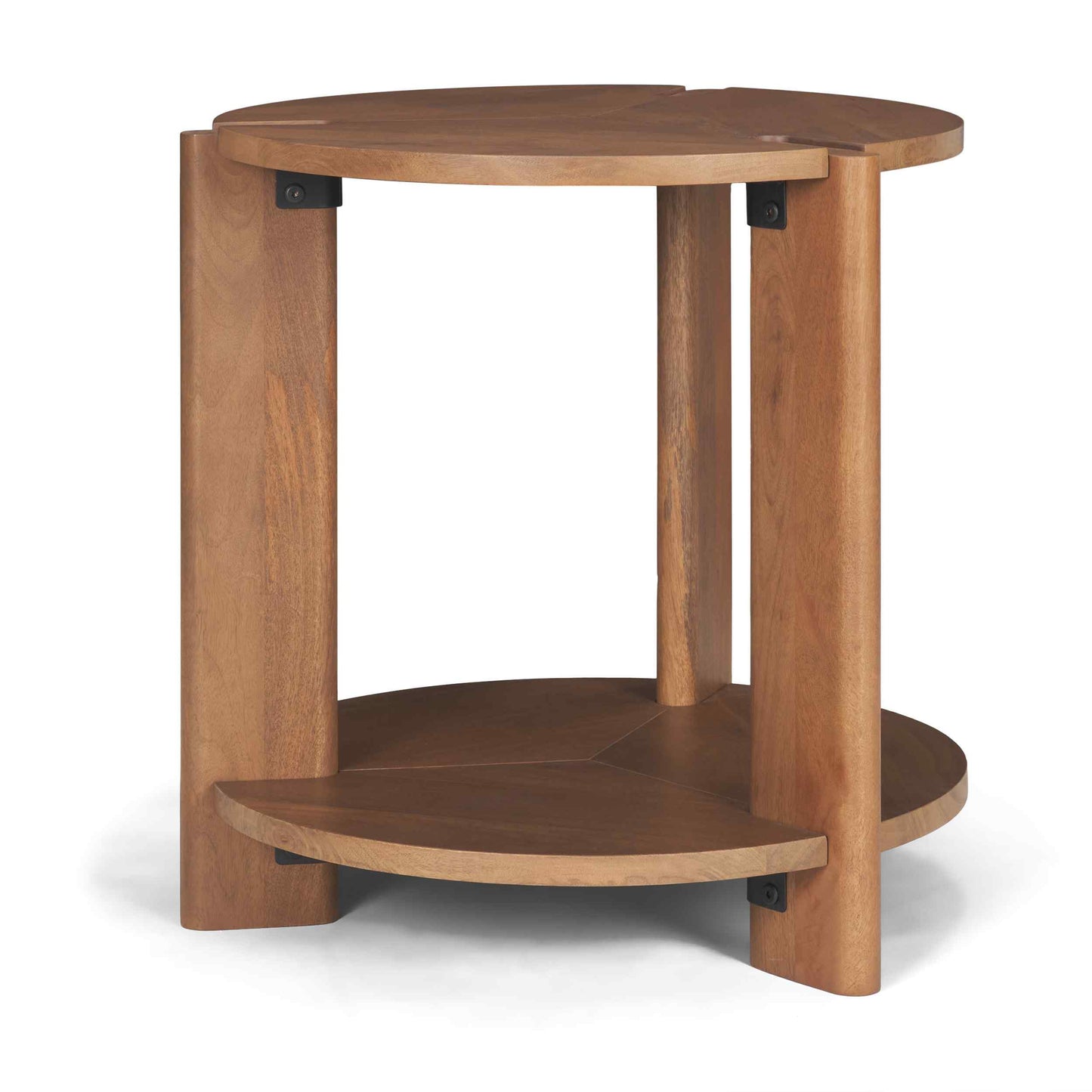 Hisako Wooden Round Accent Table