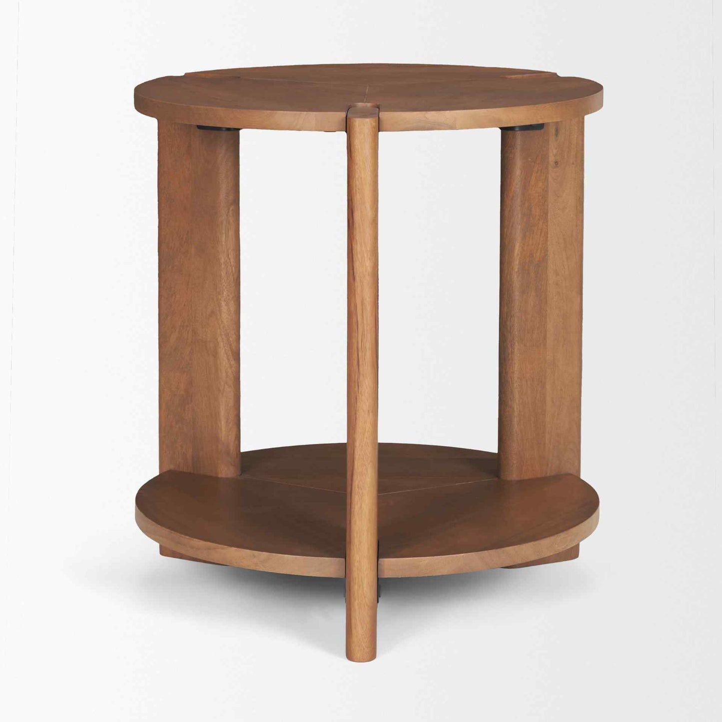 Hisako Wooden Round Accent Table
