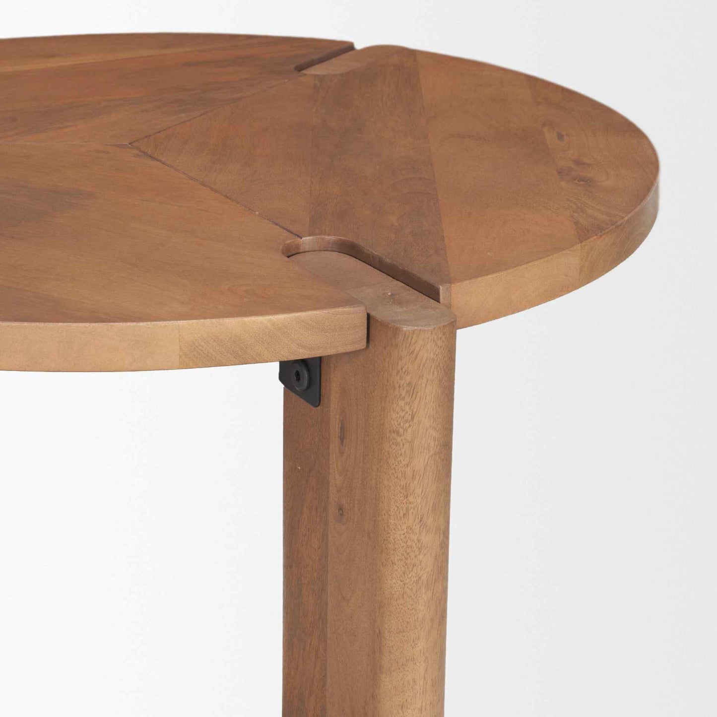 Hisako Wooden Round Accent Table