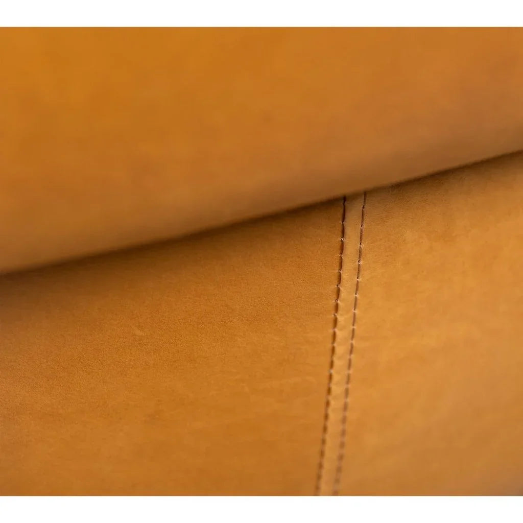 Hoboken Curved Armed Leather Swivel Chair - LOOMLAN - Olivia + Quinn - Club Chairs