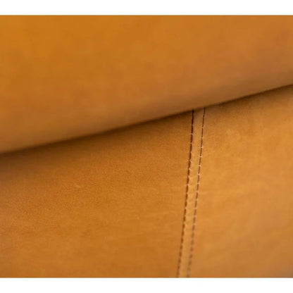 Hoboken Curved Armed Leather Swivel Chair - LOOMLAN - Olivia + Quinn - Club Chairs