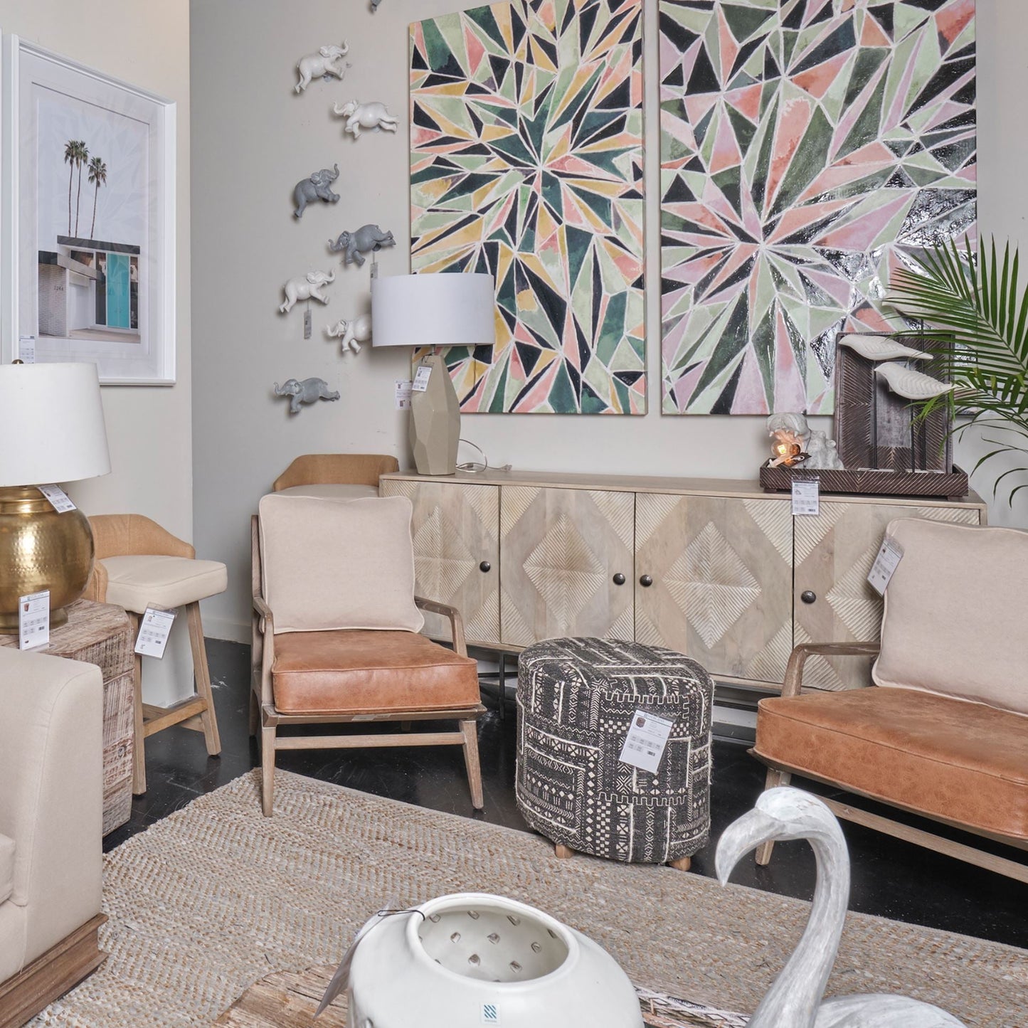 Hogarth Four Doors Wood Sideboard