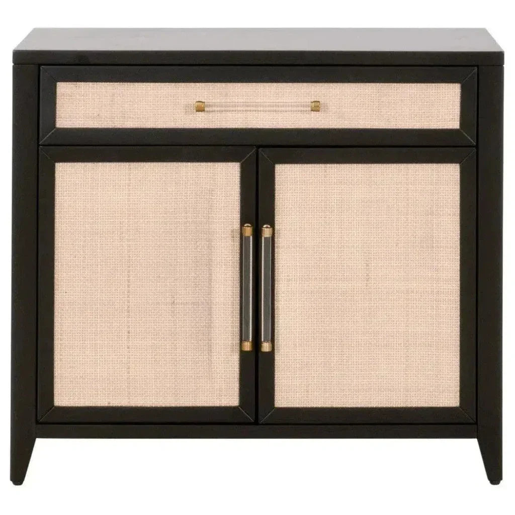 Holland Media Chest Solid Wood & Rattan Inlay - LOOMLAN - Essentials For Living - Chests