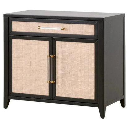 Holland Media Chest Solid Wood & Rattan Inlay - LOOMLAN - Essentials For Living - Chests