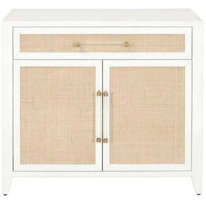Holland White Rattan Scandinavian Nightstand - LOOMLAN - Essentials For Living - Nightstands