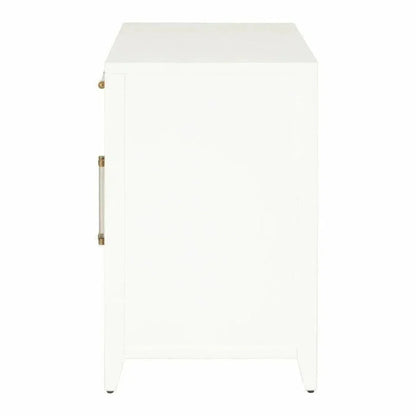 Holland White Rattan Scandinavian Nightstand - LOOMLAN - Essentials For Living - Nightstands