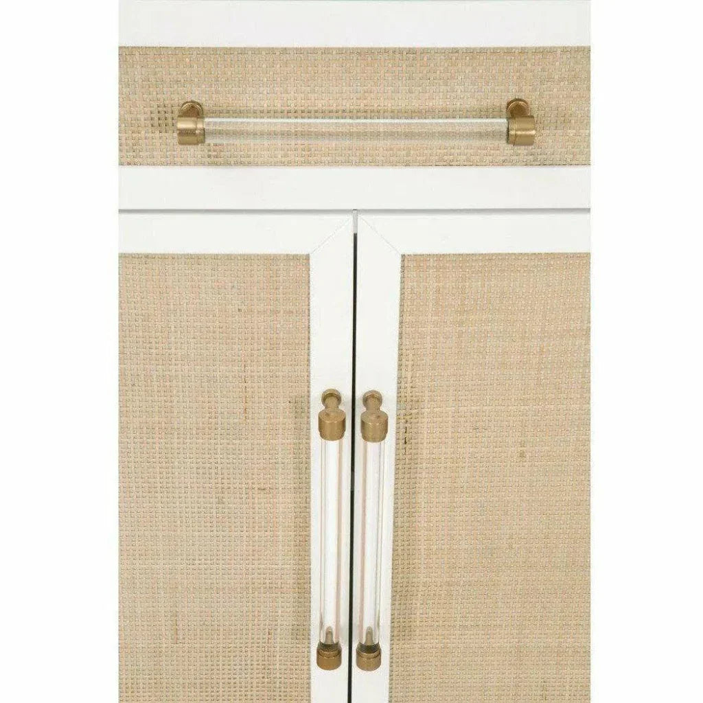 Holland White Rattan Scandinavian Nightstand - LOOMLAN - Essentials For Living - Nightstands