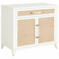 Holland White Rattan Scandinavian Nightstand - LOOMLAN - Essentials For Living - Nightstands