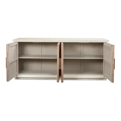 Hollis 4 Door Sideboard Antique White - LOOMLAN - Sarreid - Sideboards