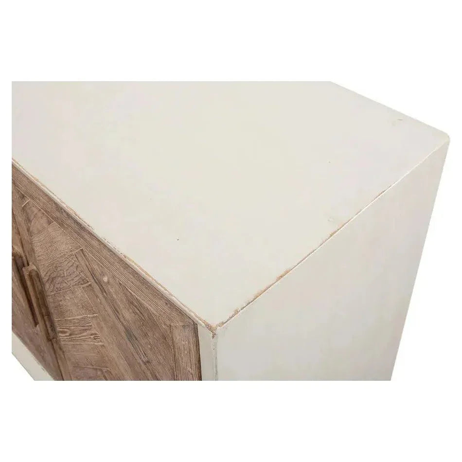 Hollis 4 Door Sideboard Antique White - LOOMLAN - Sarreid - Sideboards