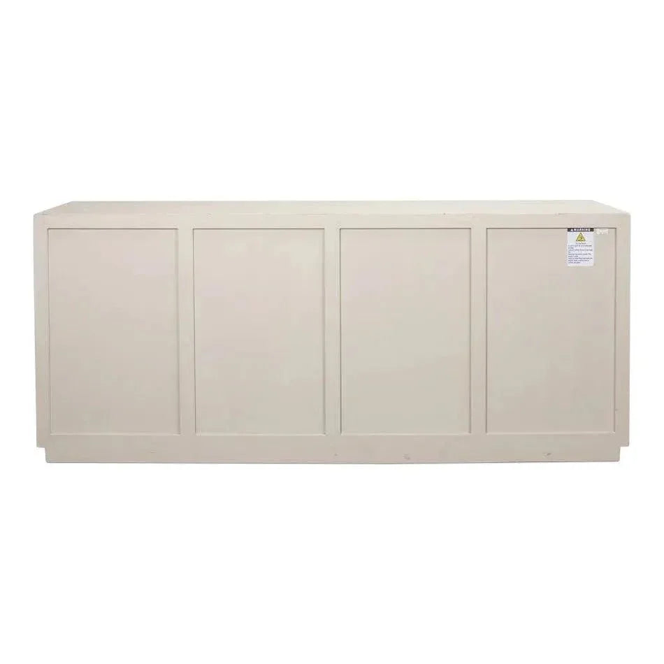 Hollis 4 Door Sideboard Antique White - LOOMLAN - Sarreid - Sideboards