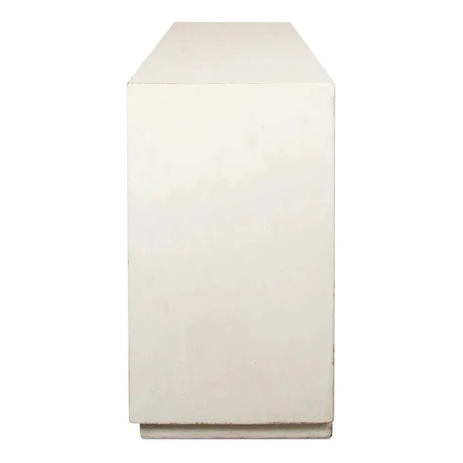 Hollis 4 Door Sideboard Antique White - LOOMLAN - Sarreid - Sideboards