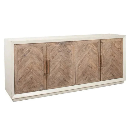 Hollis 4 Door Sideboard Antique White - LOOMLAN - Sarreid - Sideboards