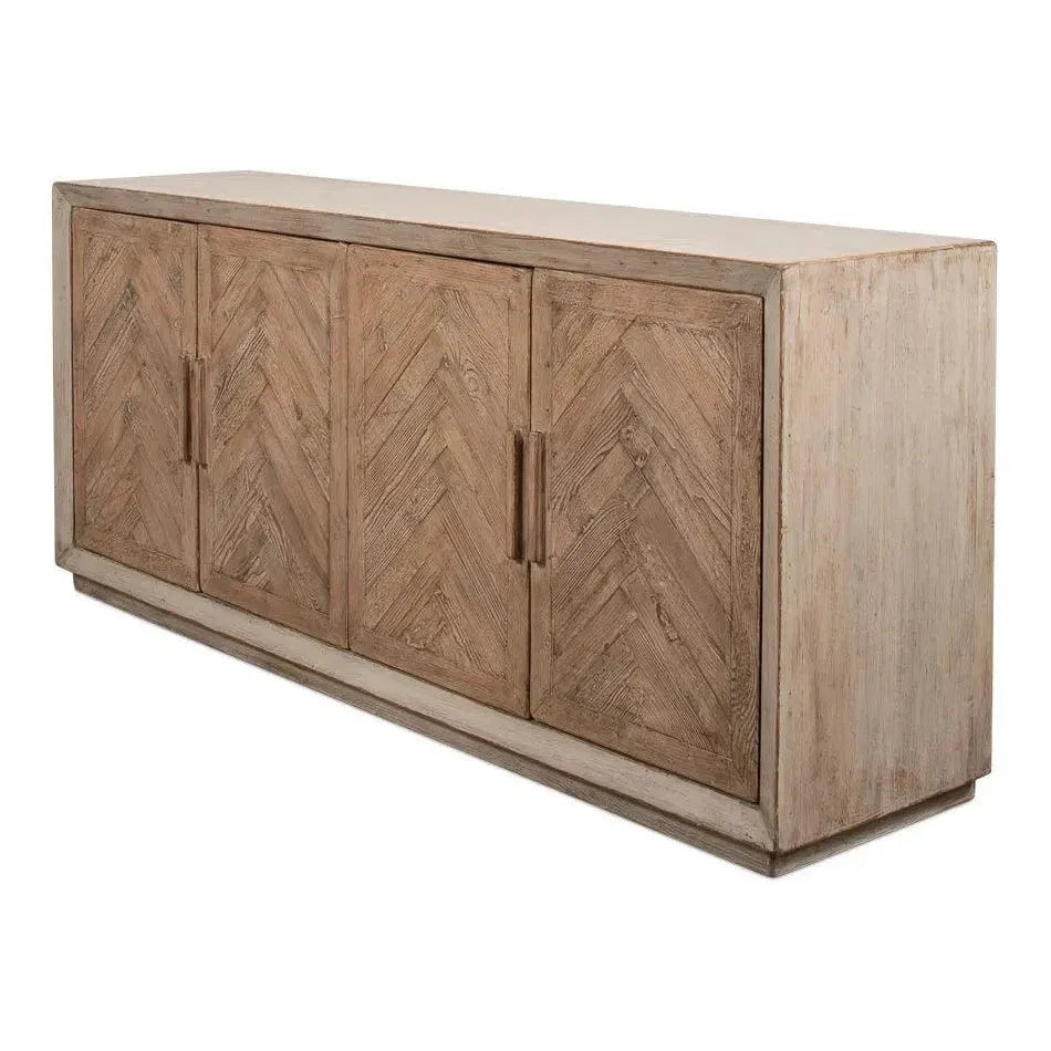 Hollis 4 Door Sideboard Stone Grey - LOOMLAN - Sarreid - Sideboards
