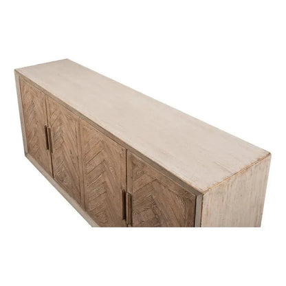 Hollis 4 Door Sideboard Stone Grey - LOOMLAN - Sarreid - Sideboards