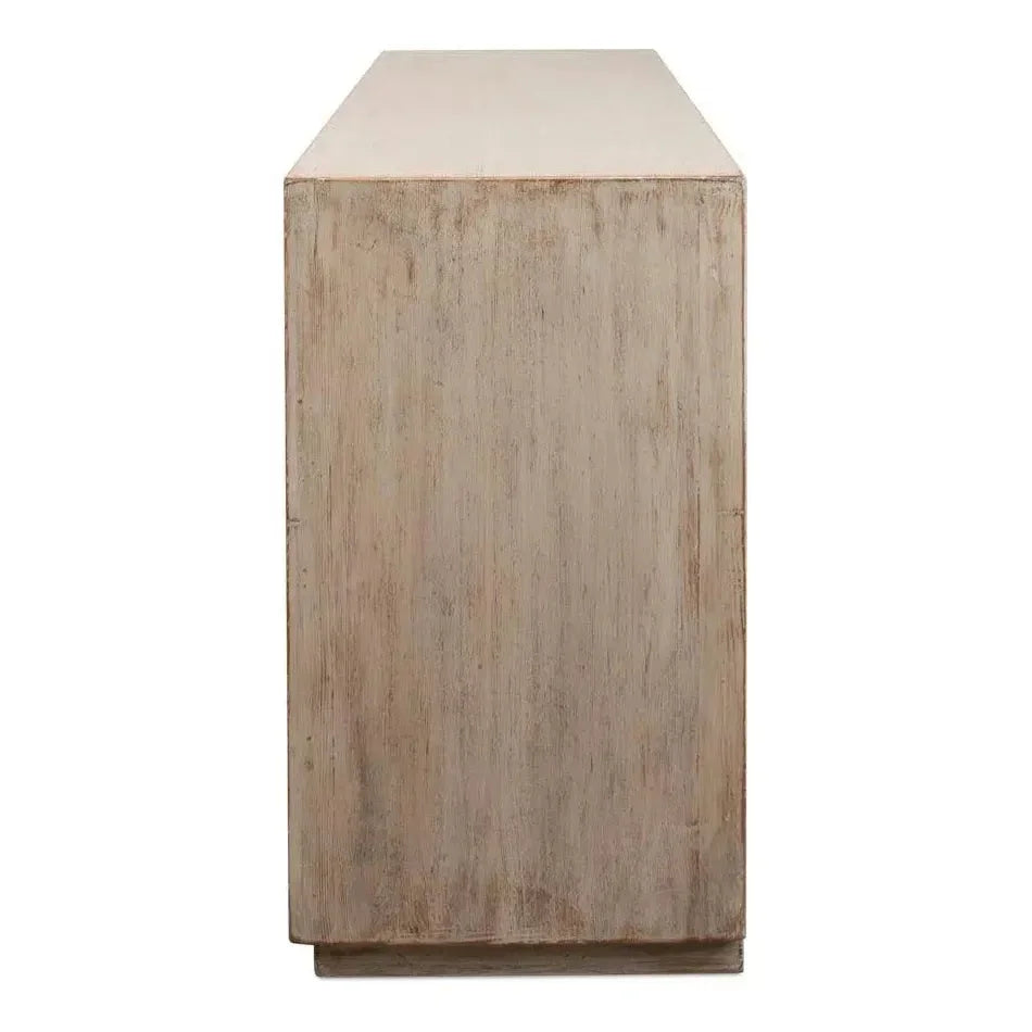 Hollis 4 Door Sideboard Stone Grey - LOOMLAN - Sarreid - Sideboards