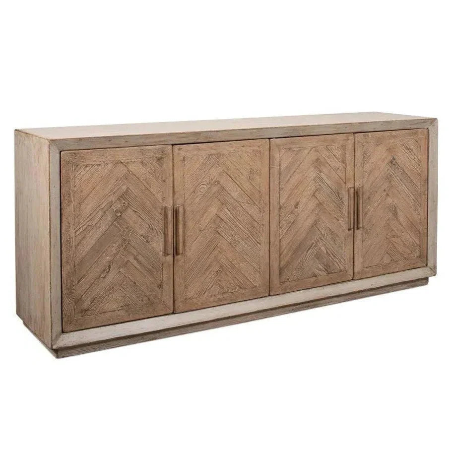 Hollis 4 Door Sideboard Stone Grey - LOOMLAN - Sarreid - Sideboards